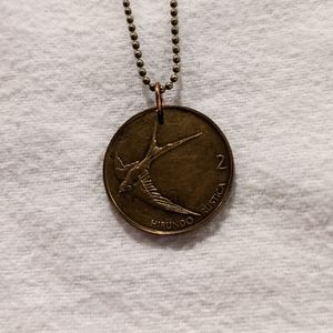 Bird Coin Necklace